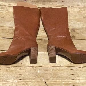Nine West Tan Heeled Boots
